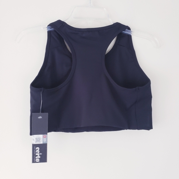 Ohio State Buckeyes Ribbed Black Sports Bra Long Line Crop Top Size Large NEW - Picture 6 of 7